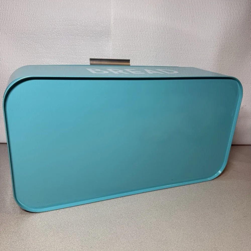Vintage Metal Bread Box for Kitchen Counter, Bread Bin Storage Container   Green